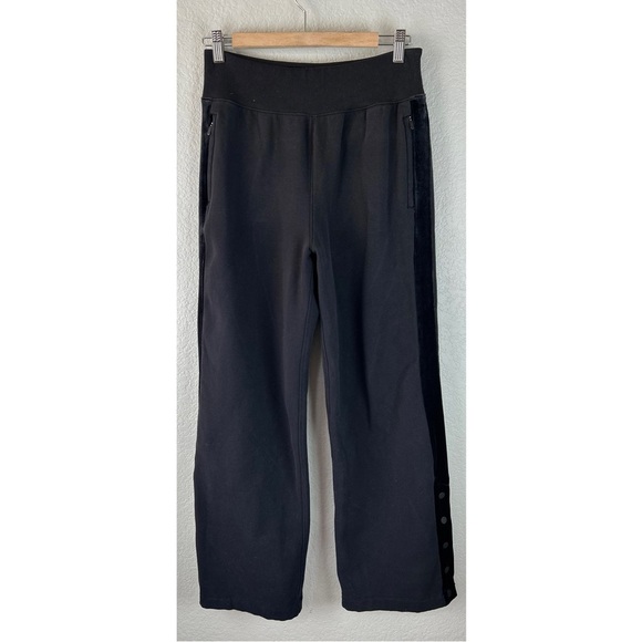 Athleta Retroplush Velvet Straight Leg Pant Black, size Small Petite/ SP - Picture 4 of 13